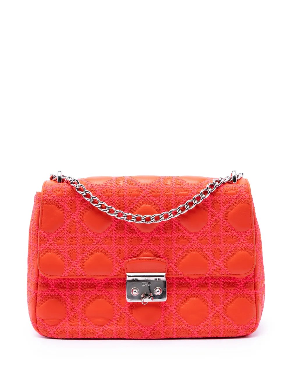 Dior 2013 Medium Embroidered Lambskin Cannage Miss Dior Flap shoulder bag