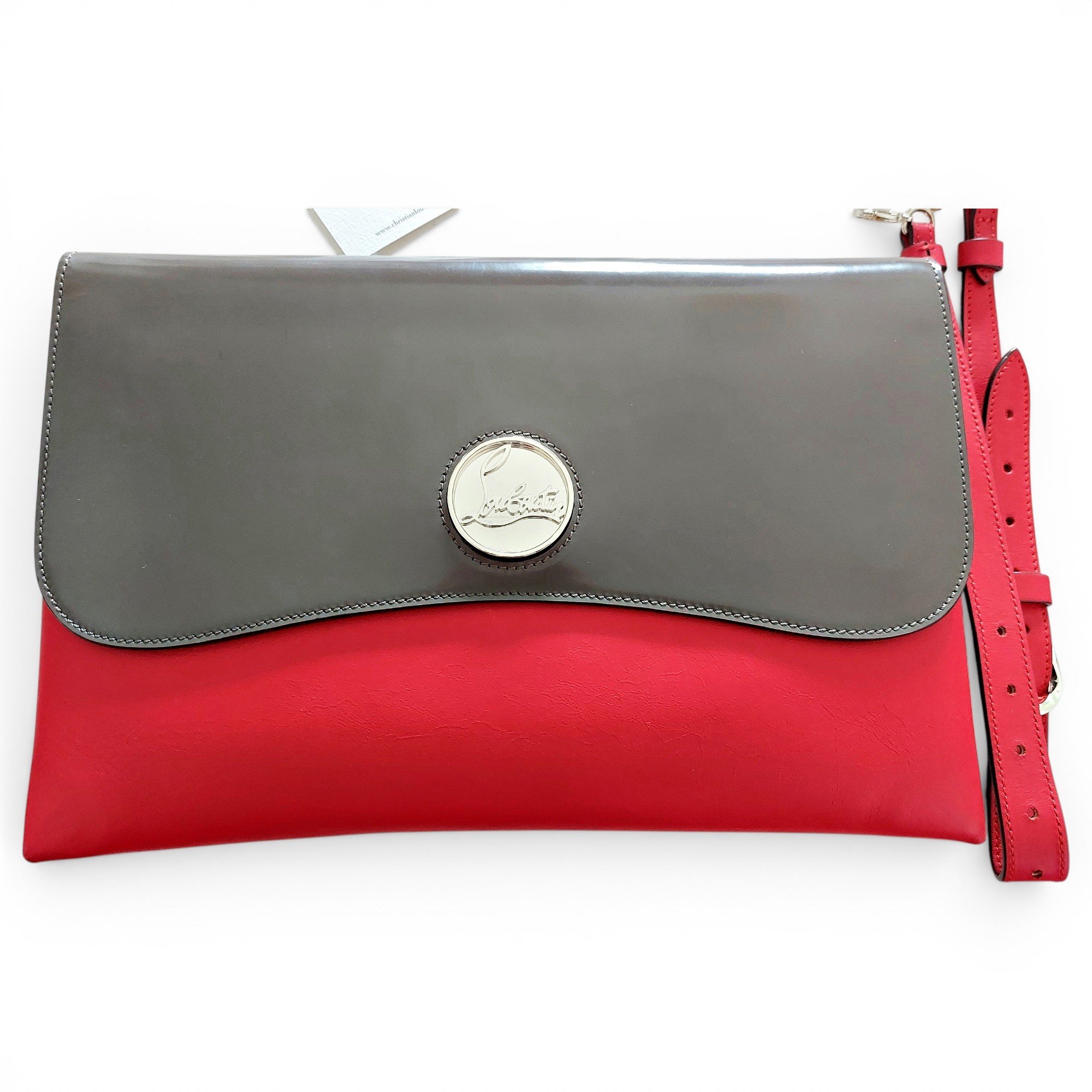 Leather clutch bag