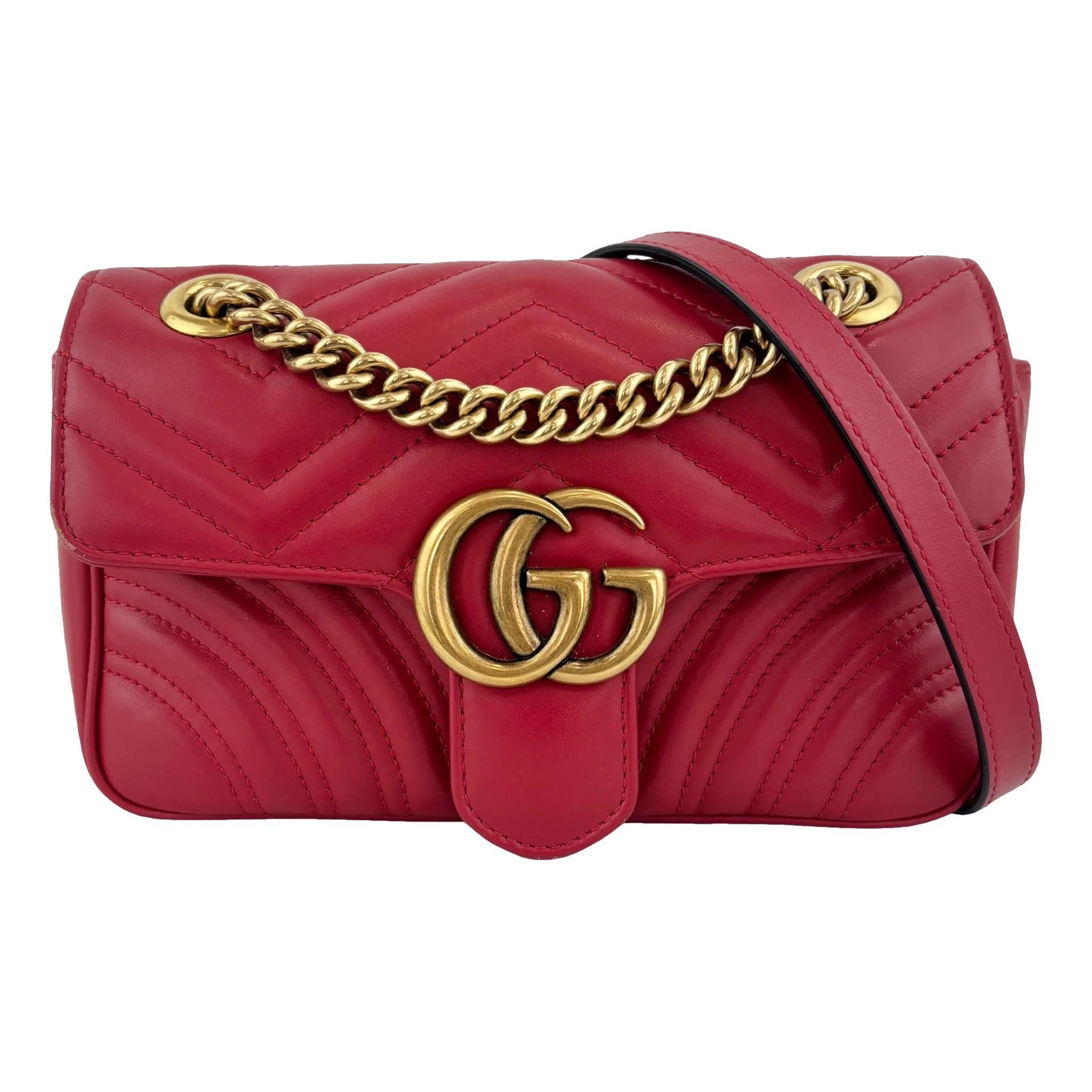 GG Marmont Flap leather crossbody bag