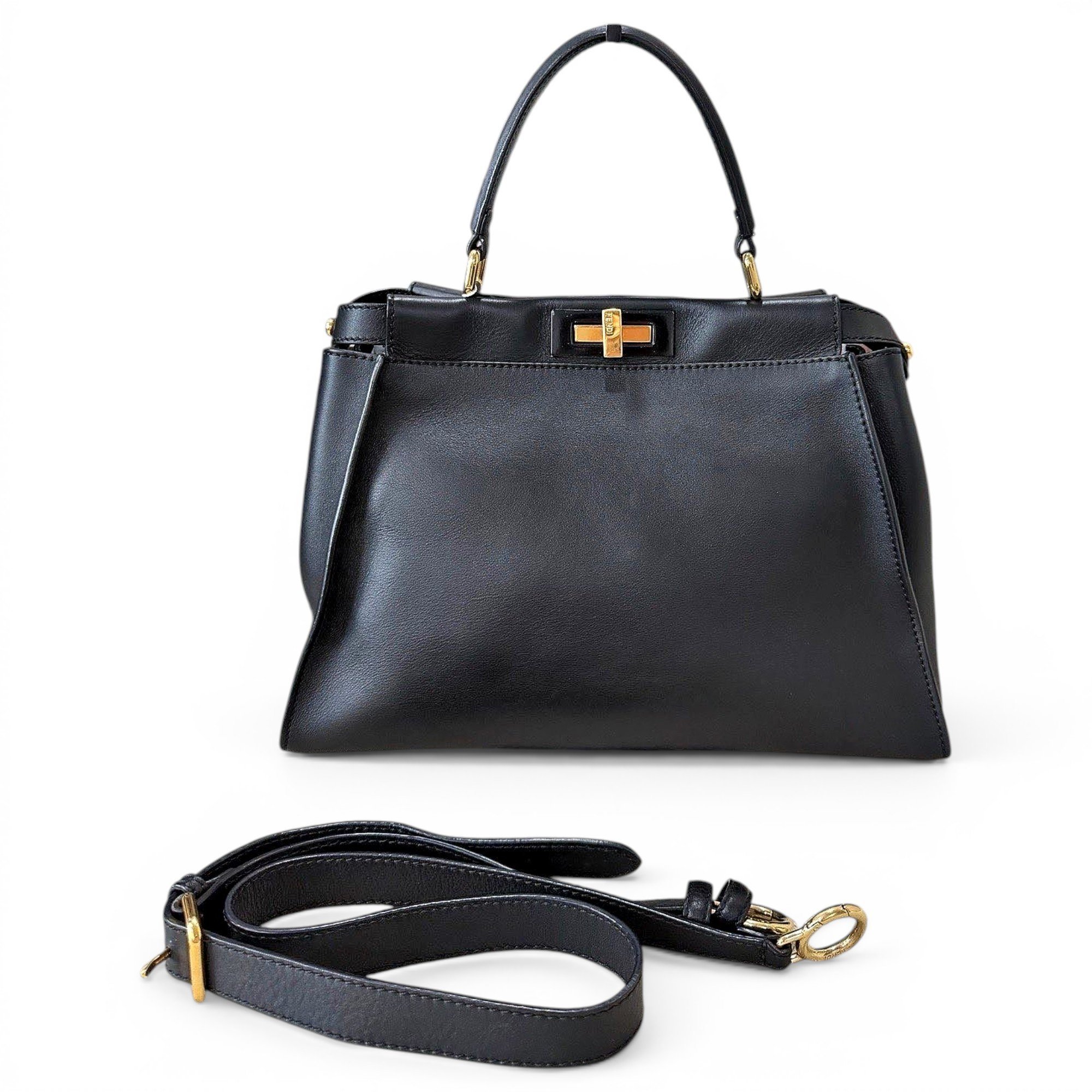 Peekaboo leather handbag