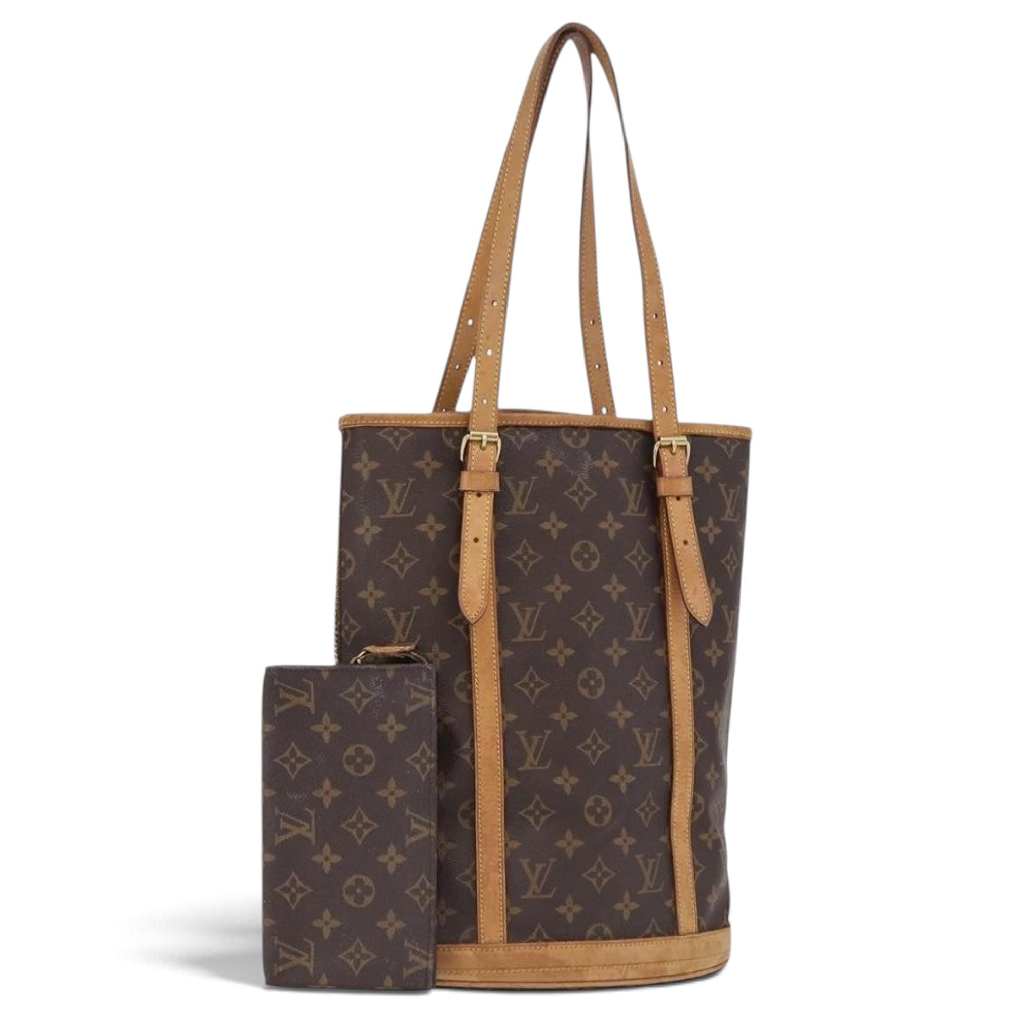 Bucket leather handbag