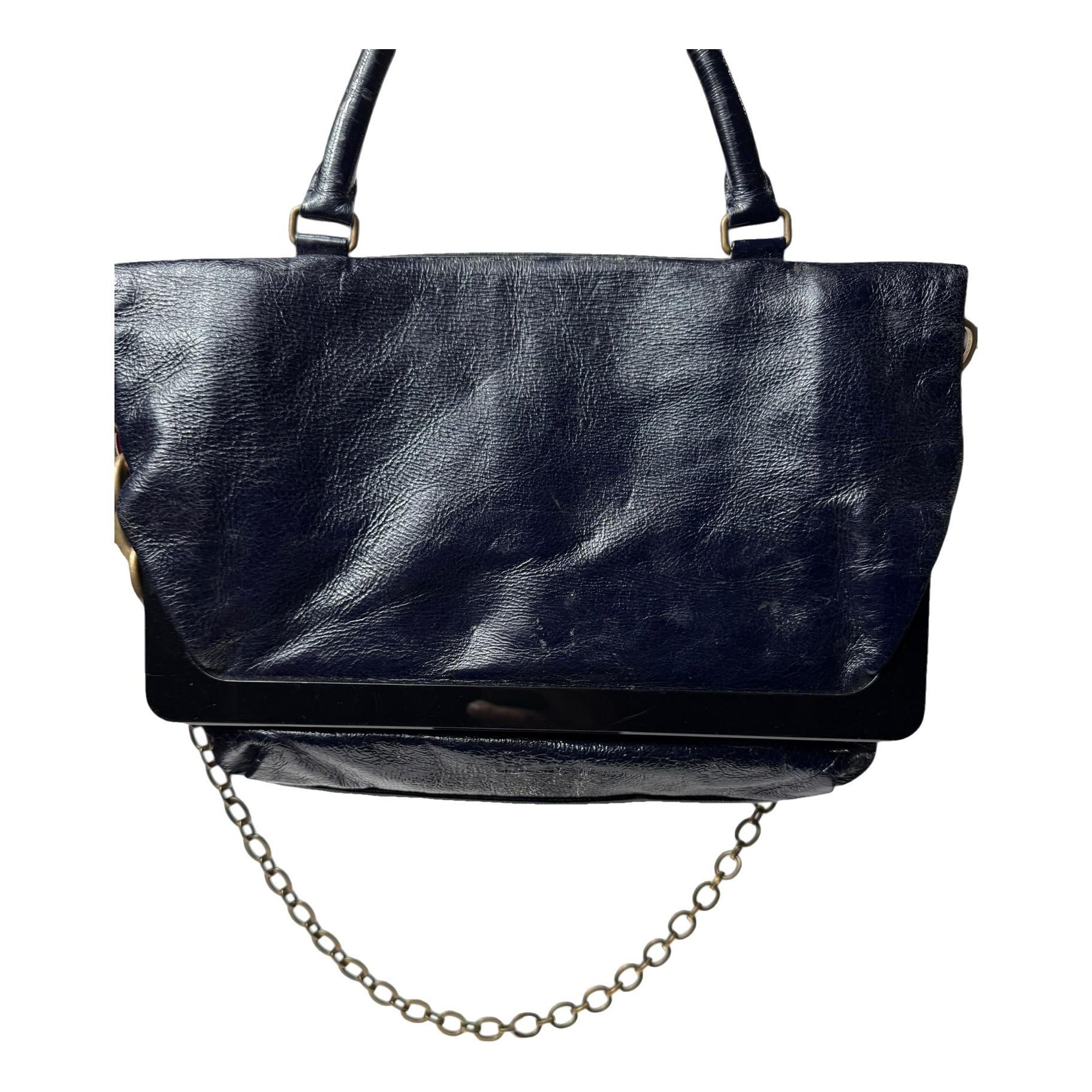 Patent leather handbag
