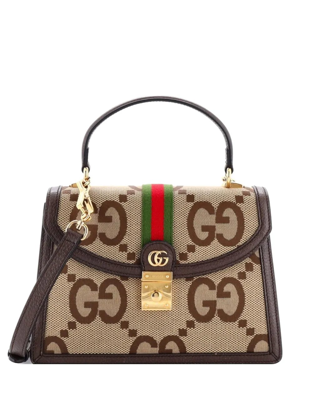 Ophidia Flap Top Handle Bag Jumbo GG Canvas Small crossbody bag