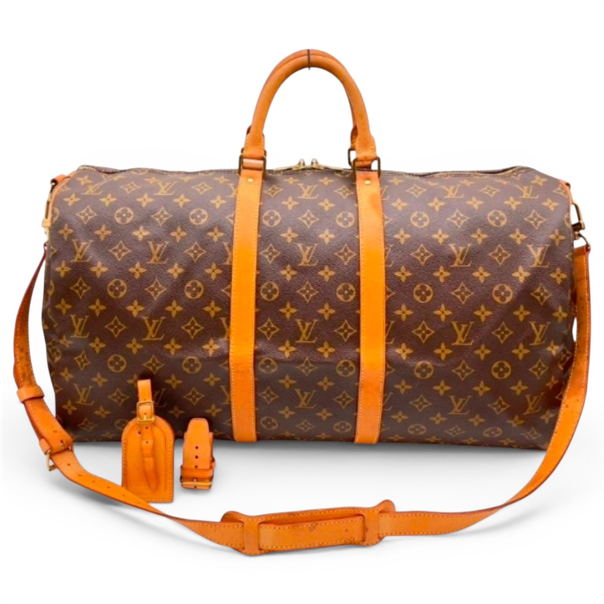 Keepall leather travel bag