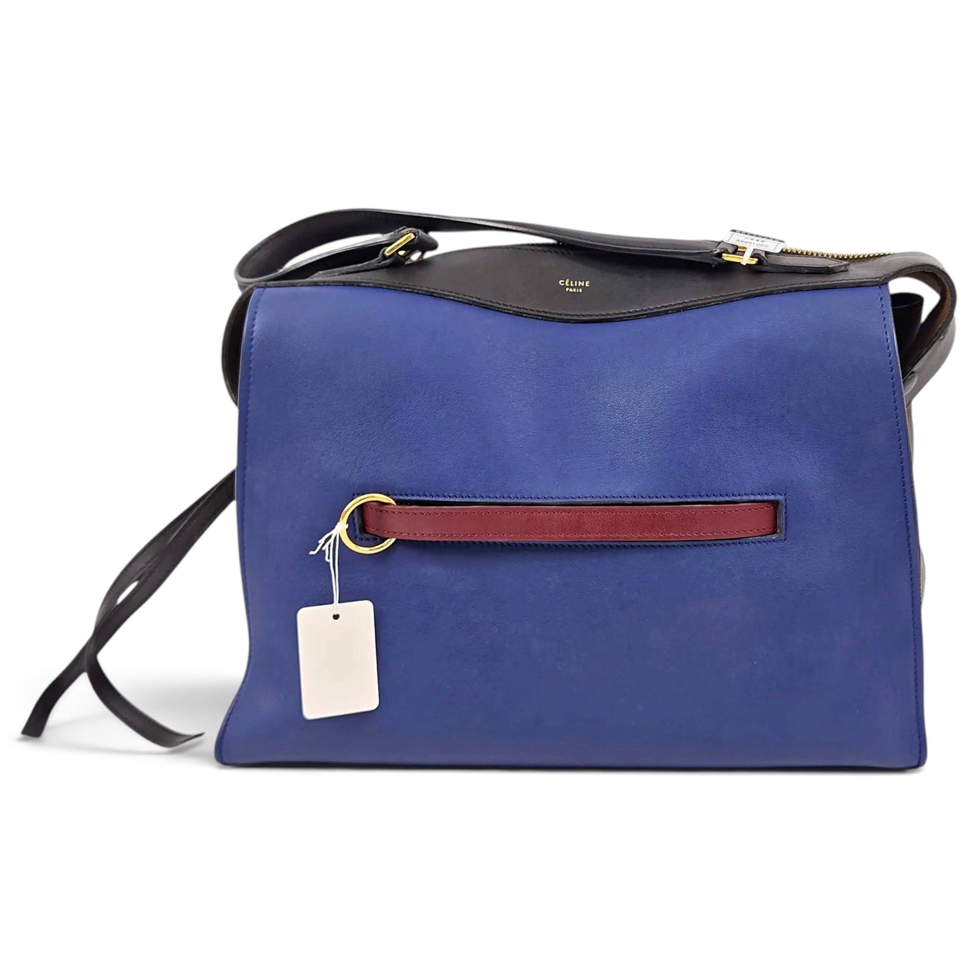 Ring leather handbag