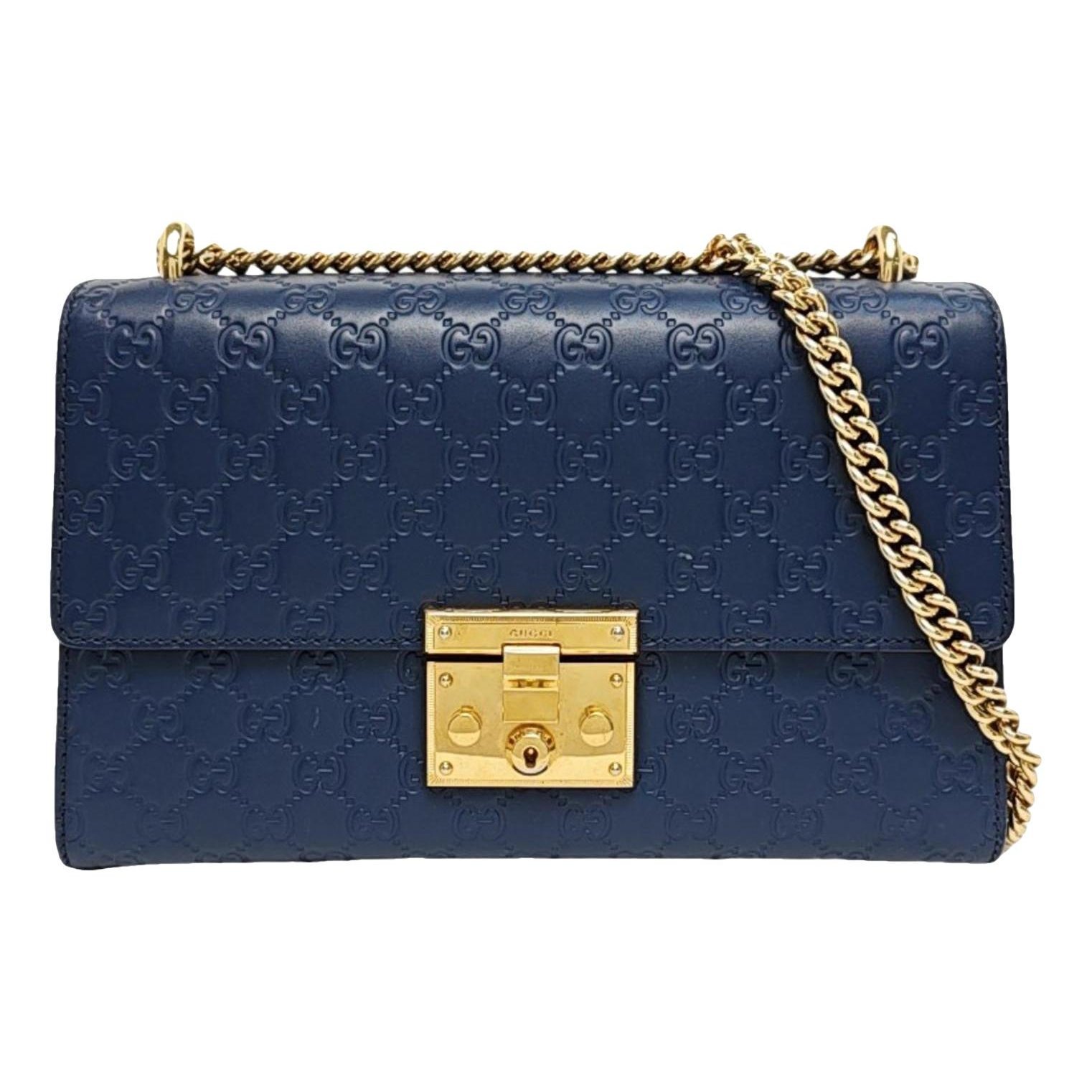 Padlock leather handbag