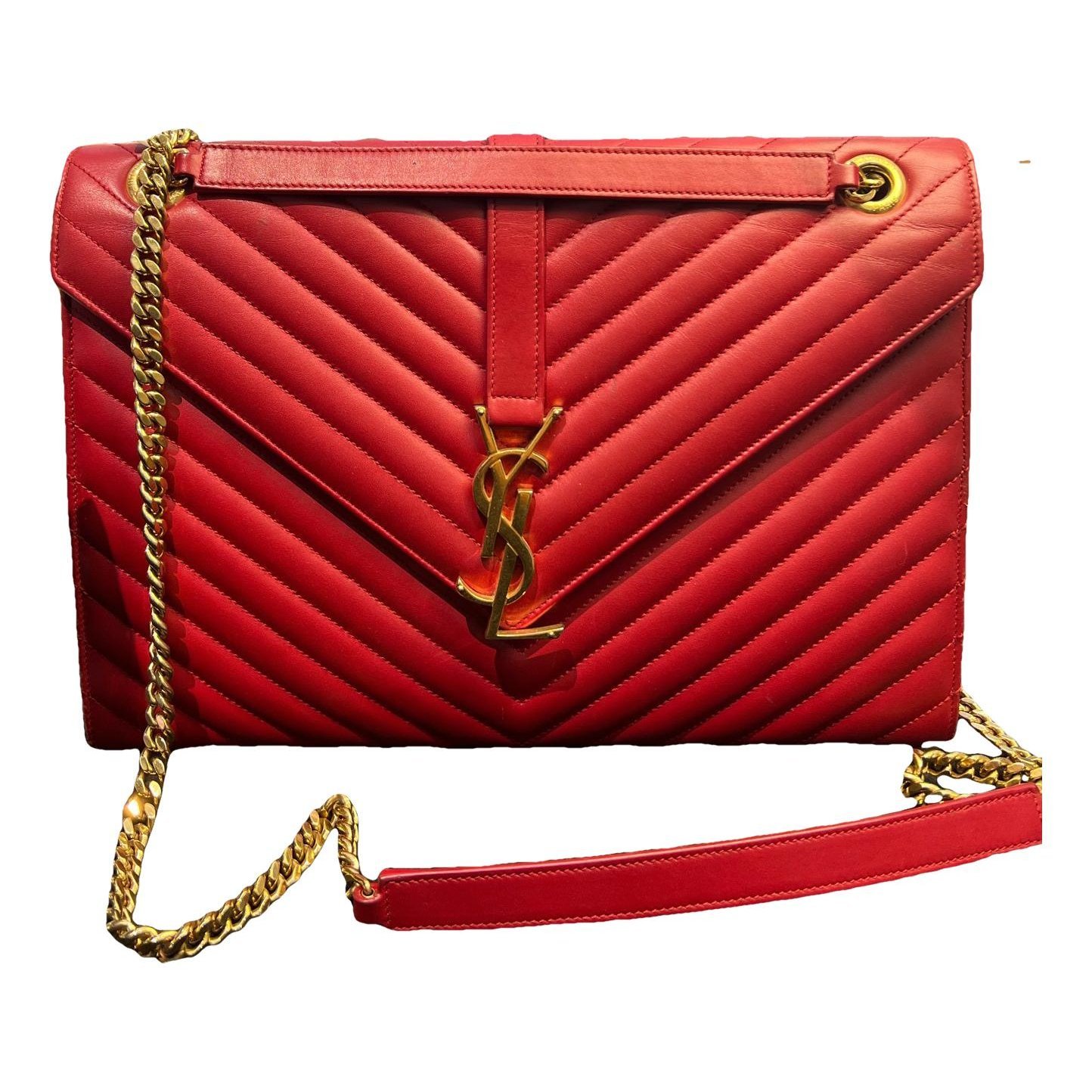 Envelope leather handbag
