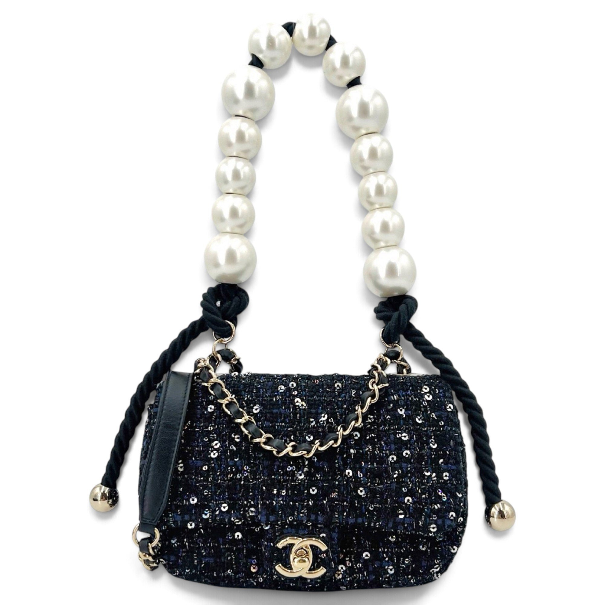 Pearl Bag tweed handbag