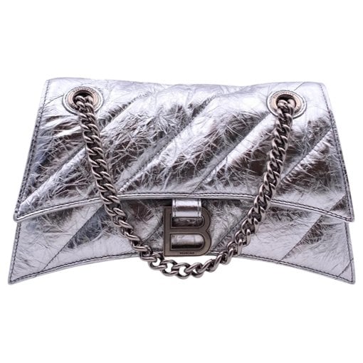 Crush leather handbag