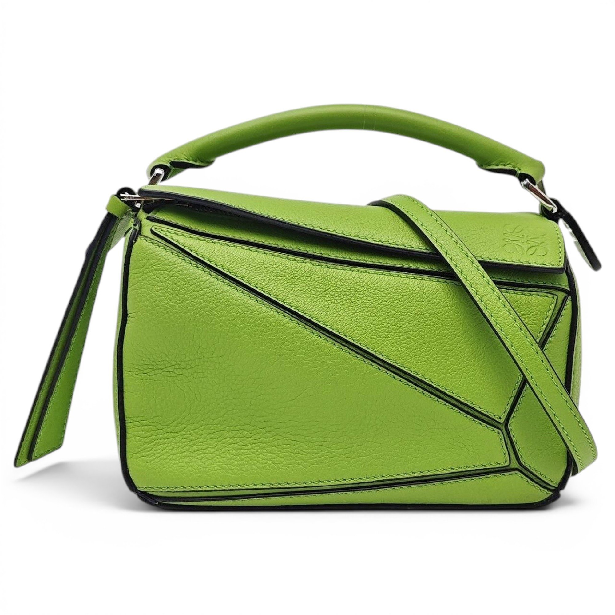 Puzzle leather handbag