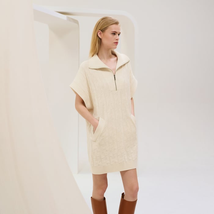 Blanc Naturel "H" Sweatshirt Dress
