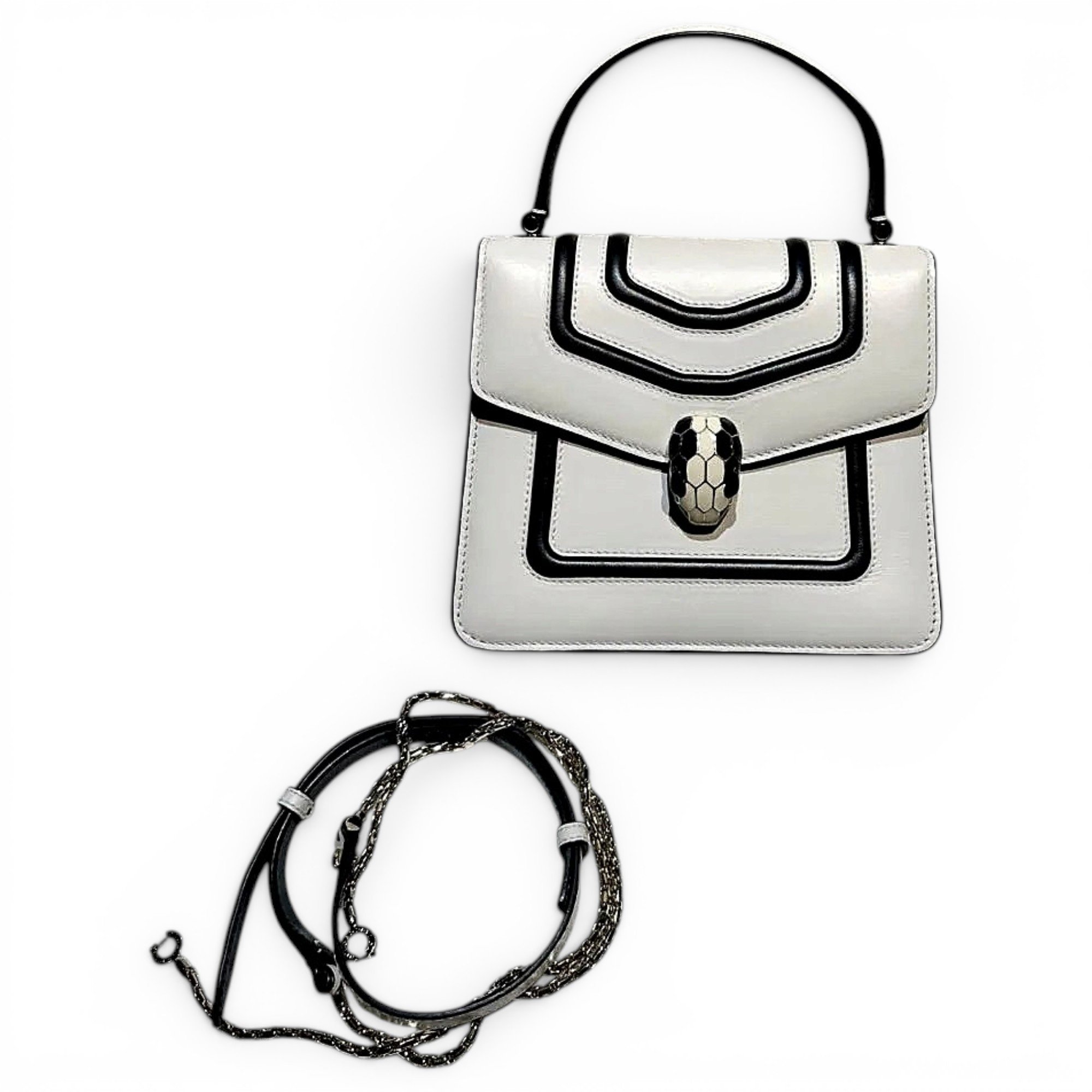 Serpenti leather handbag