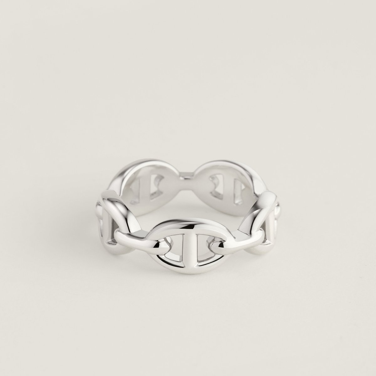 Sans Coloris Chaine D'Ancre Enchainee Ring, Small Model