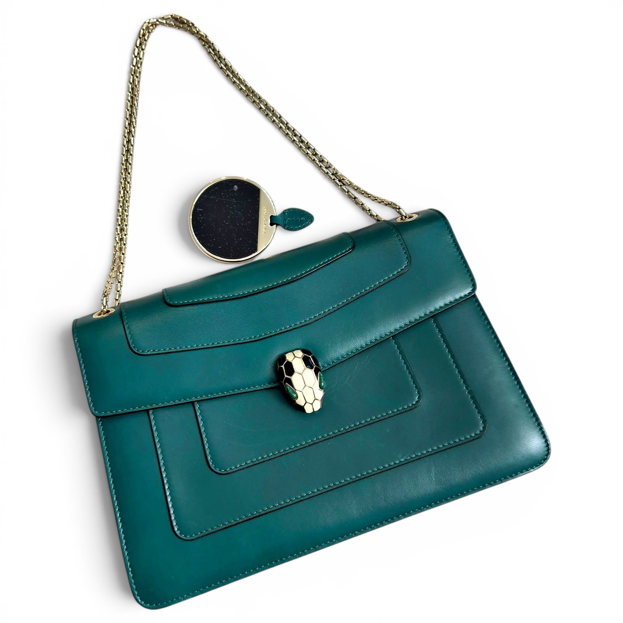 Serpenti leather handbag