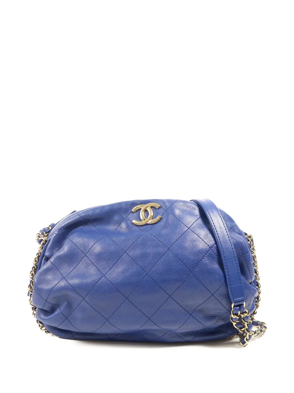 CC diamond-quilted shoulder bag