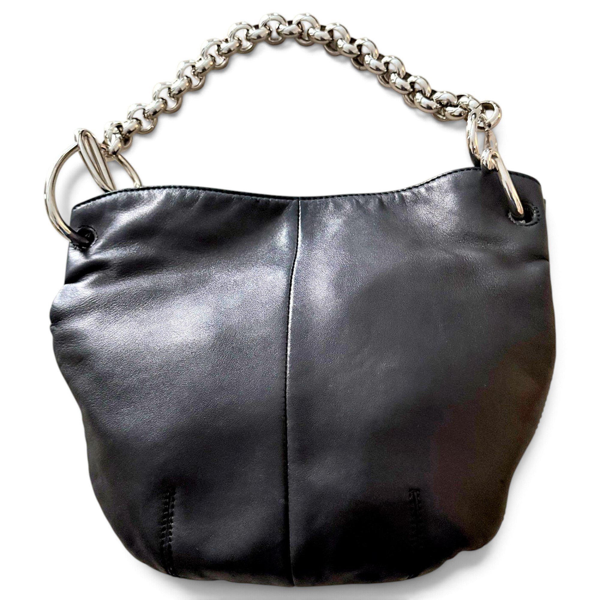 Squeeze leather handbag