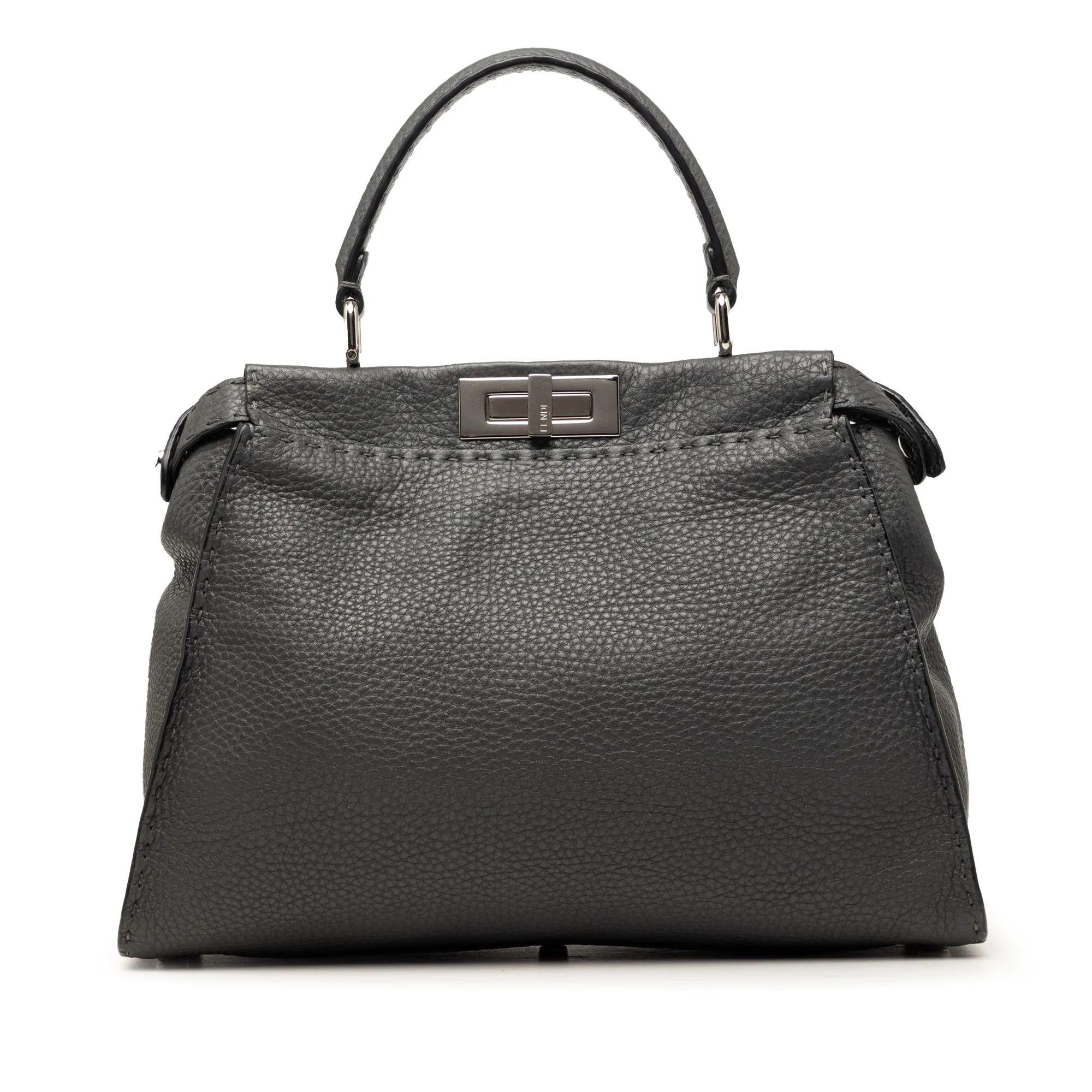 Peekaboo pony-style calfskin satchel