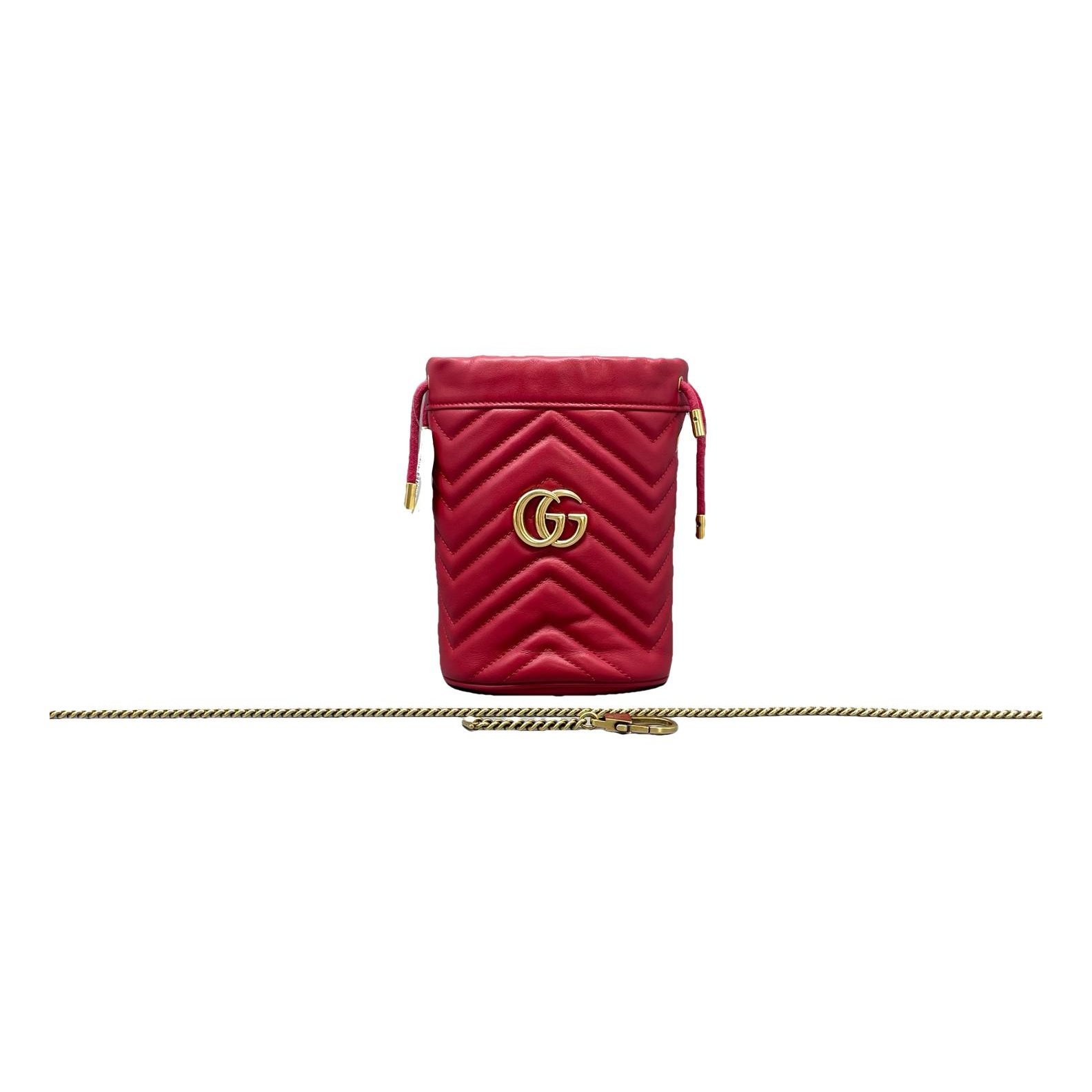 GG Marmont Chain Bucket leather handbag
