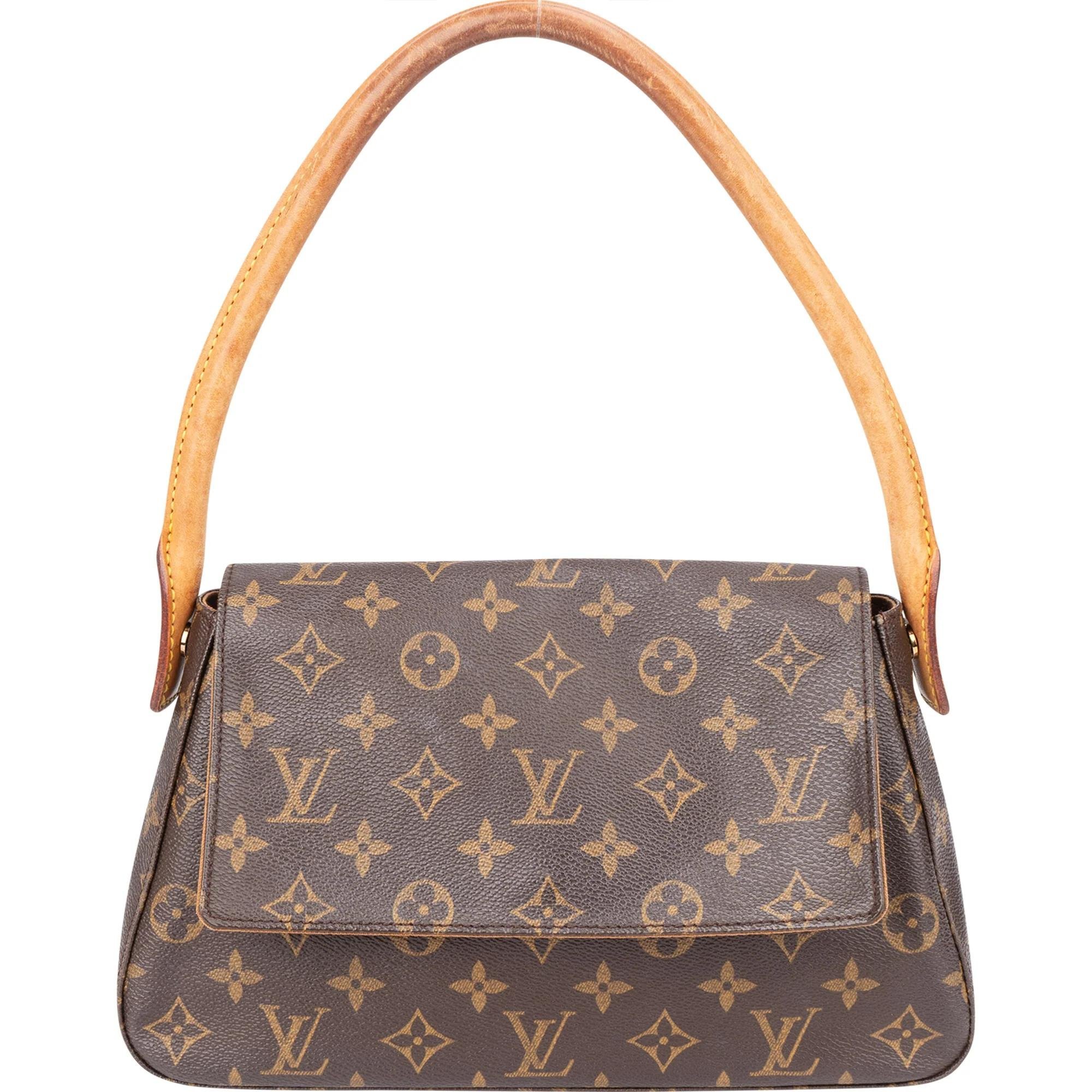 Looping leather handbag