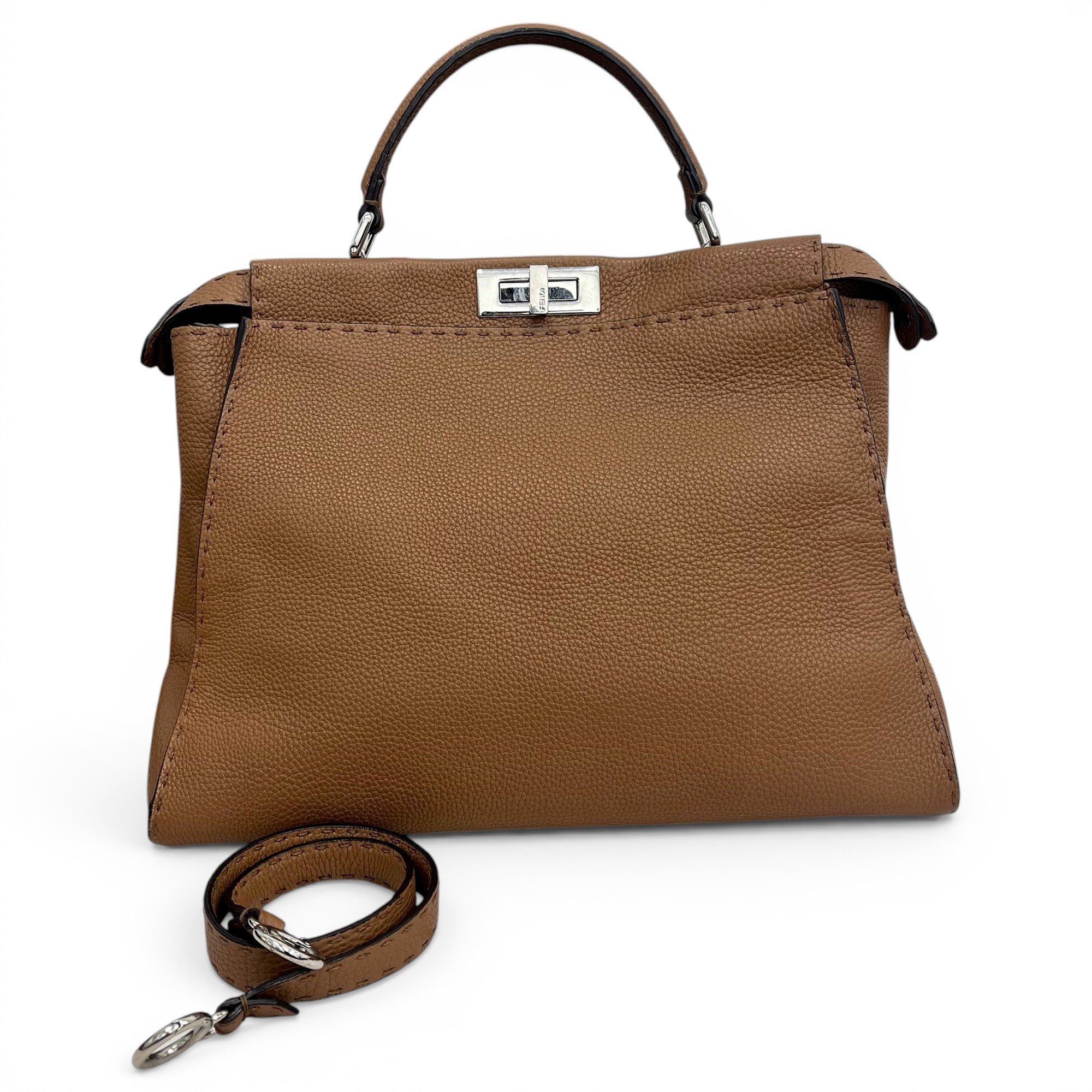 Peekaboo leather handbag