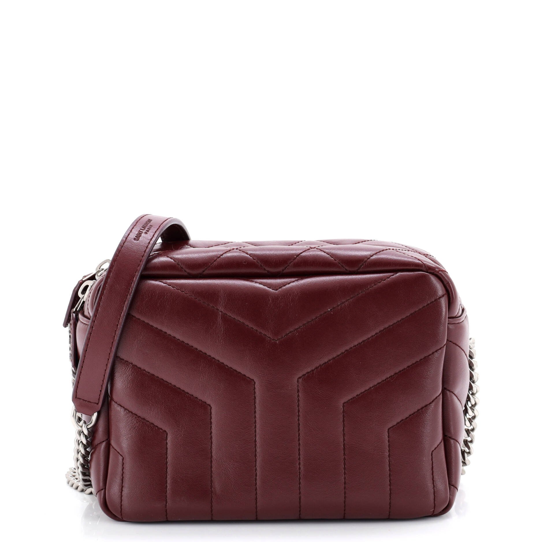 Saint Laurent LouLou Bowling Bag Matelasse Chevron Leather Mini