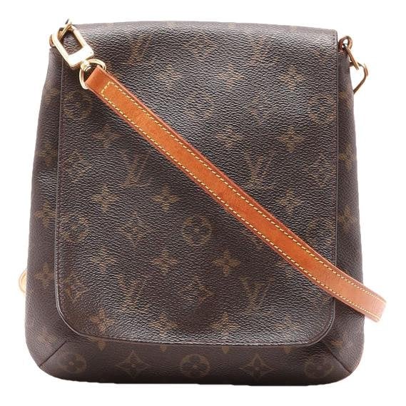 Musette leather handbag