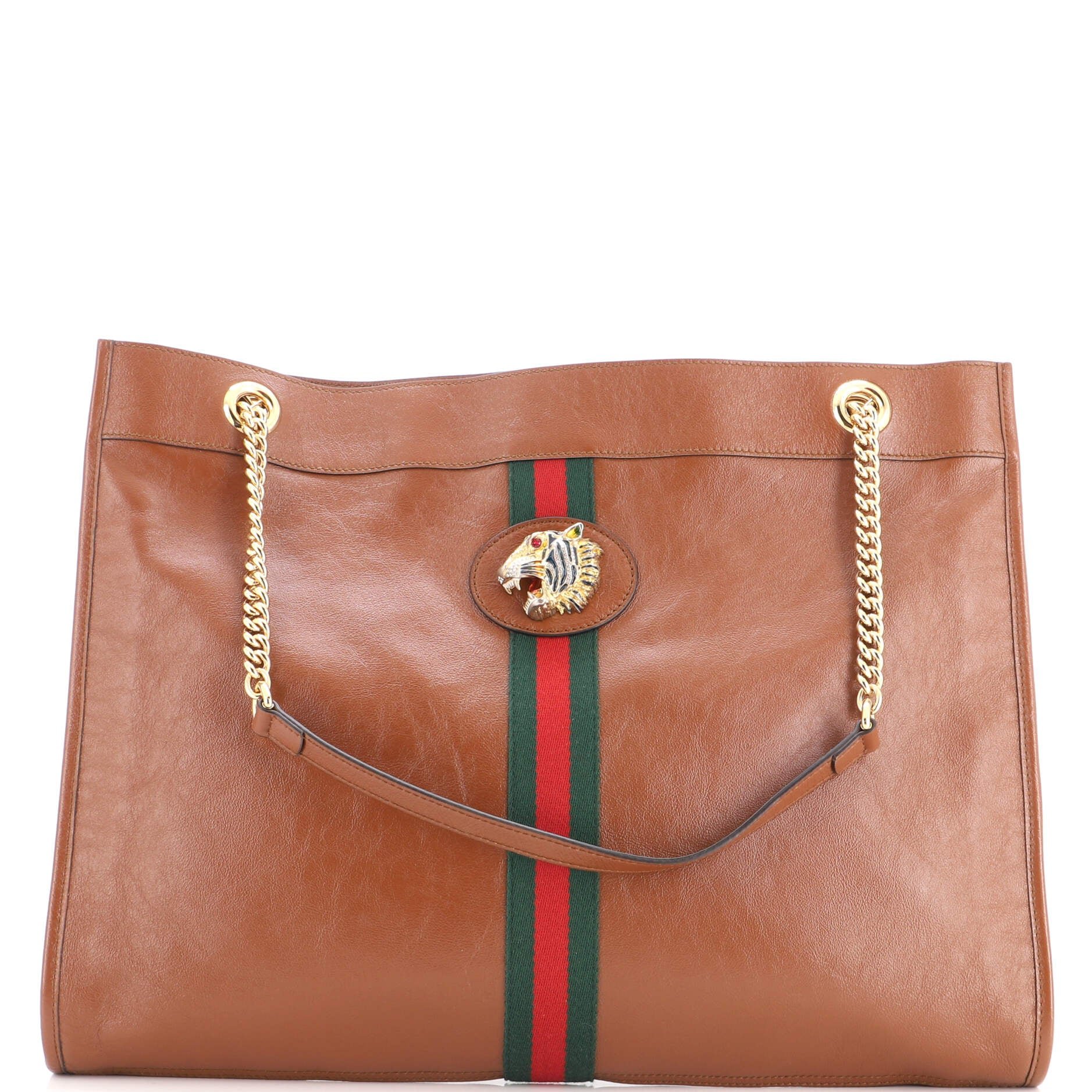 Rajah Chain Tote Leather Large