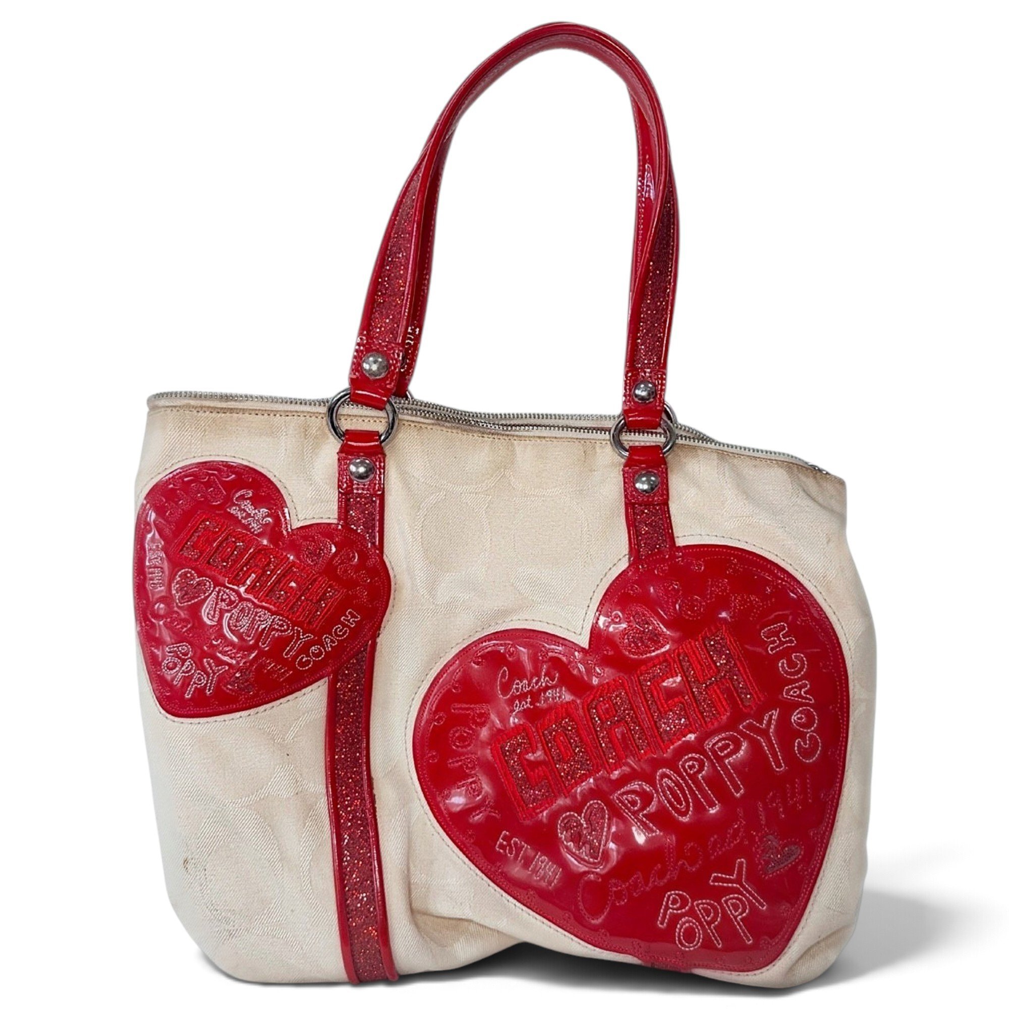 Patent leather tote