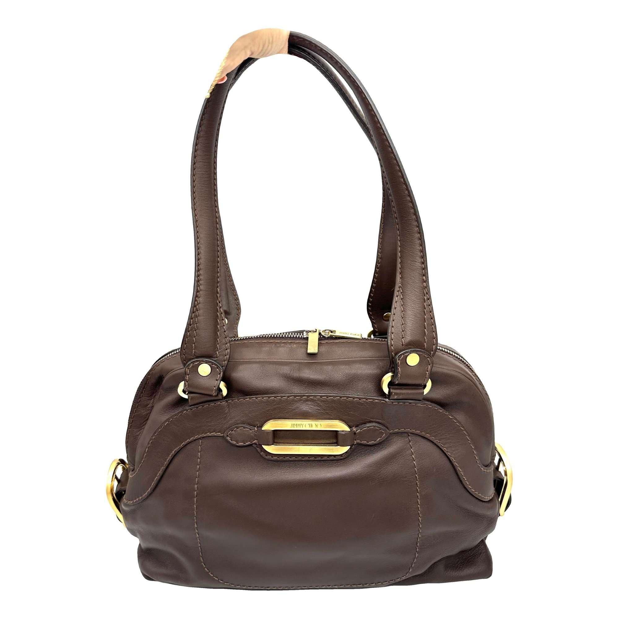 Jimmy Choo Leather bowling bag