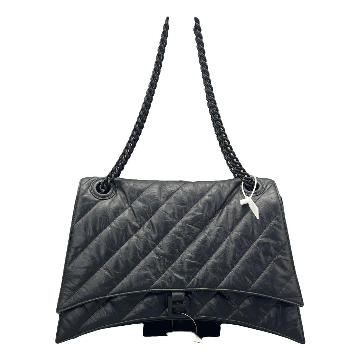 Crush leather handbag