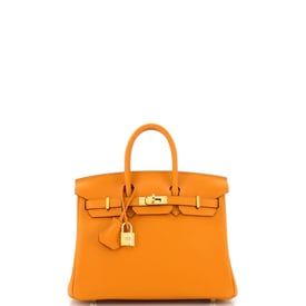 Hermes Birkin Handbag Abricot Swift with Gold Hardware 25