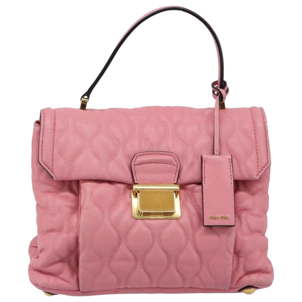 Matelassé leather handbag