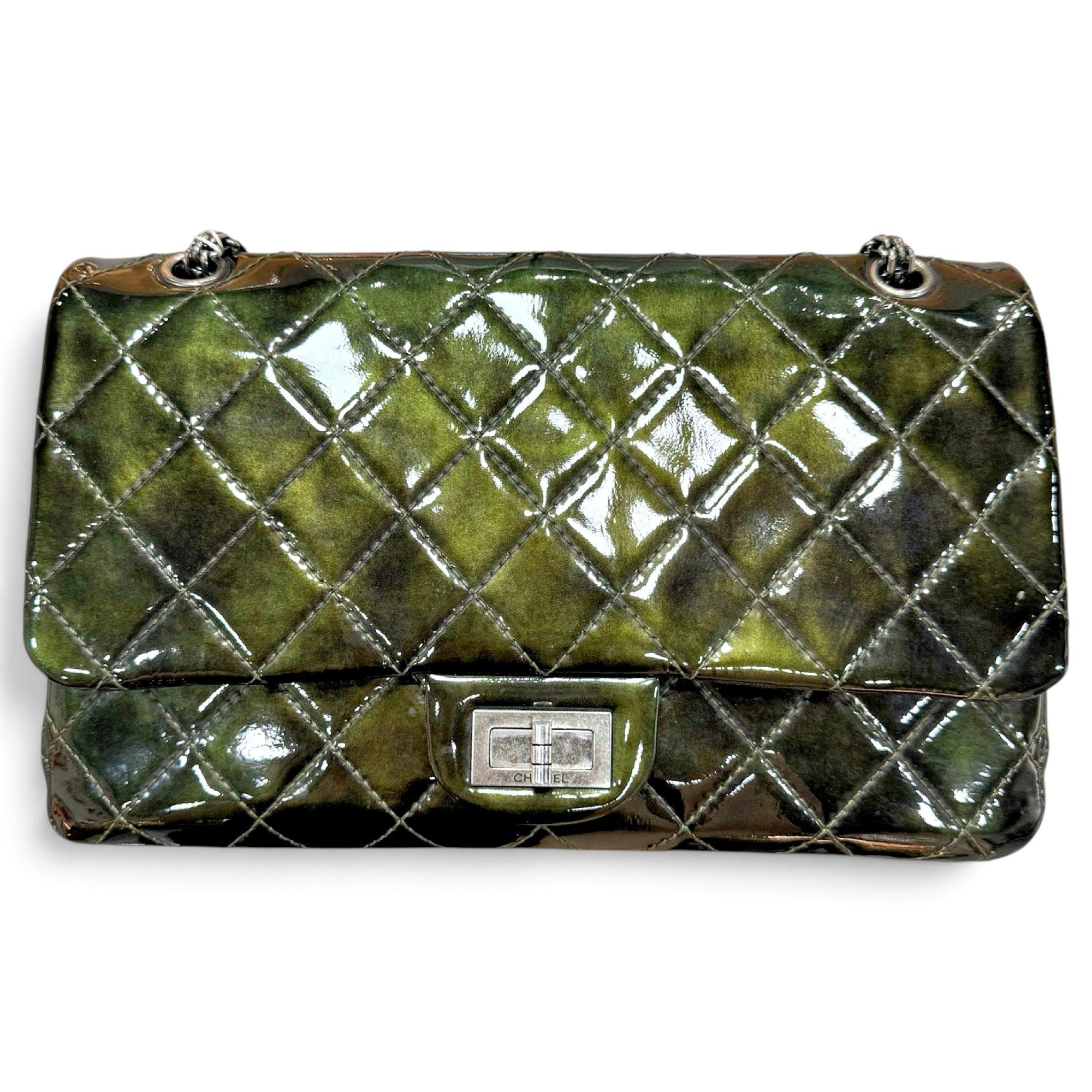 2.55 patent leather handbag