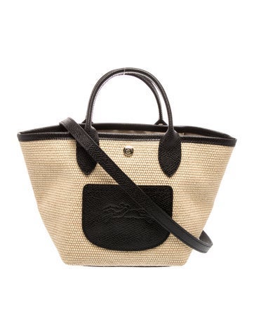 Longchamp Raffia Le Pliage Mini Tote Mini