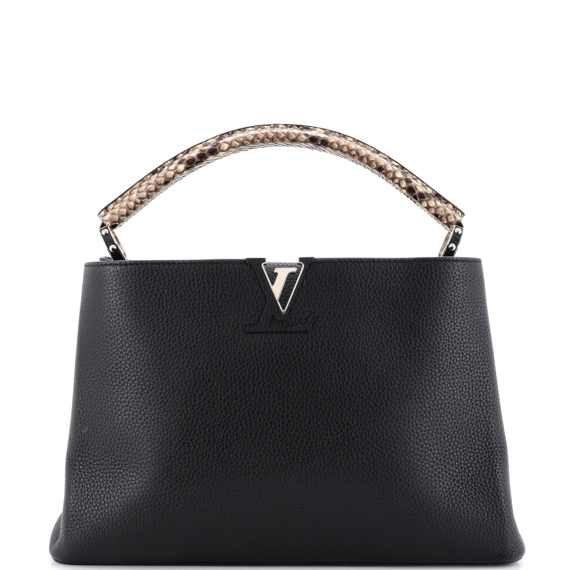 Capucines Bag Leather with Python MM
