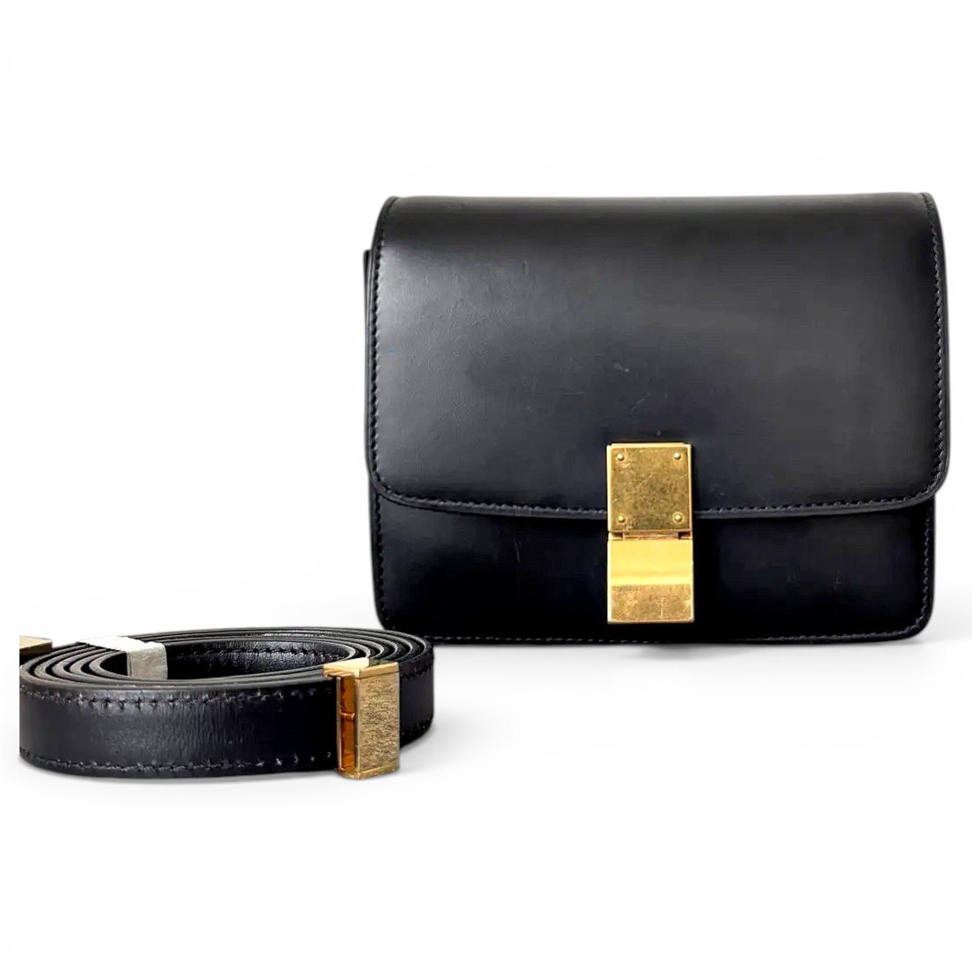 Classic leather crossbody bag