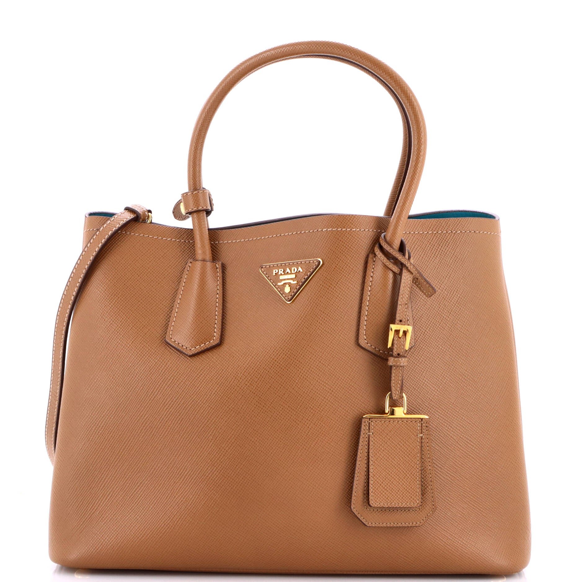 Cuir Double Tote Saffiano Leather Medium