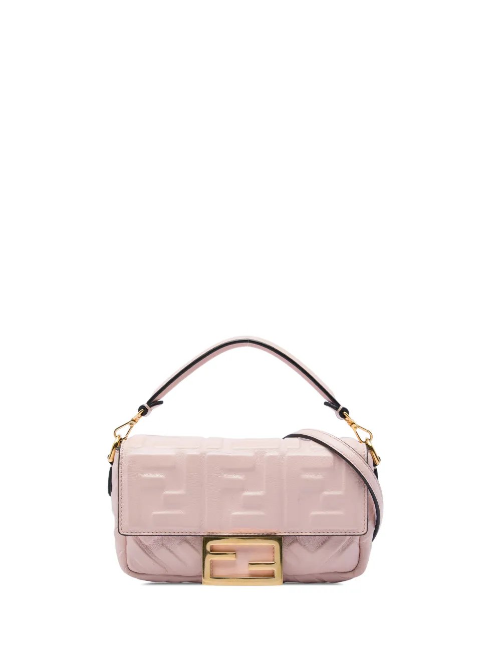 2010-2026 Mini Zucca Embossed Leather Baguette satchel