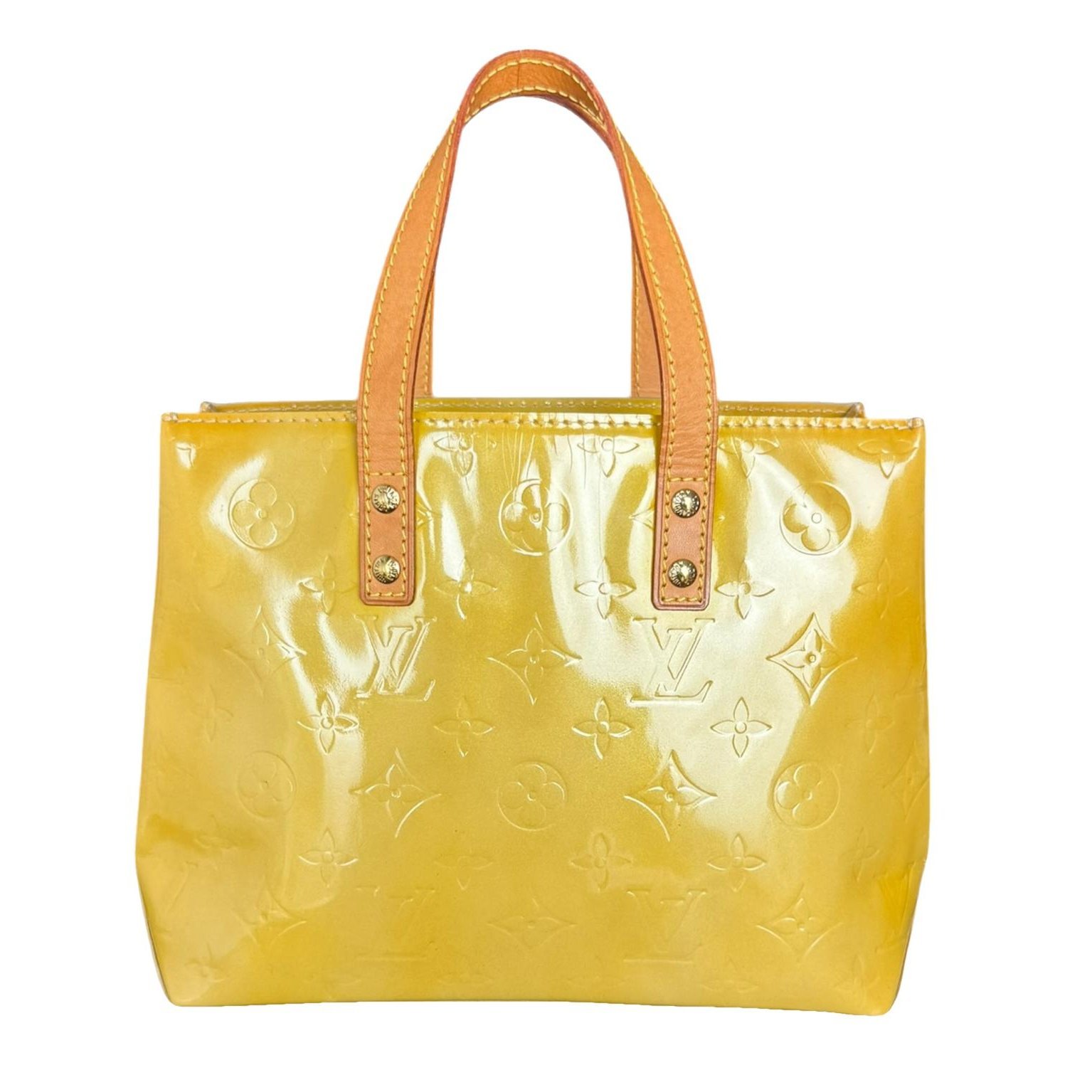 Reade patent leather handbag