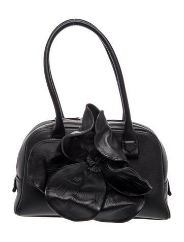 Carolina Herrera Leather Top Handle Bag Vintage