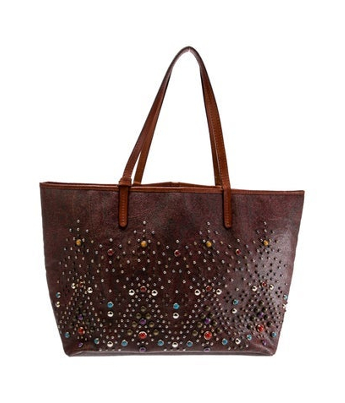 Etro Leather Top Handle Bag