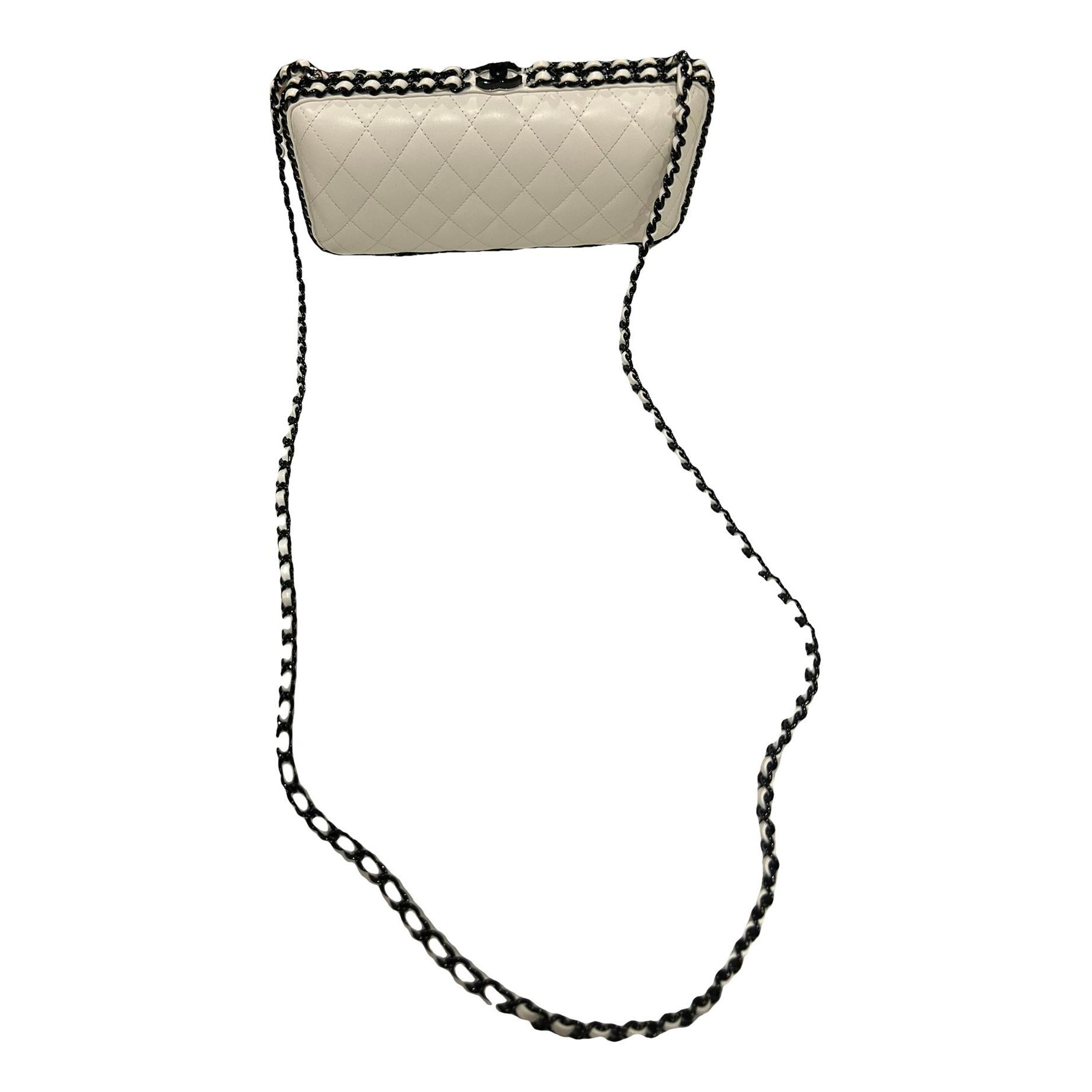 Leather clutch bag