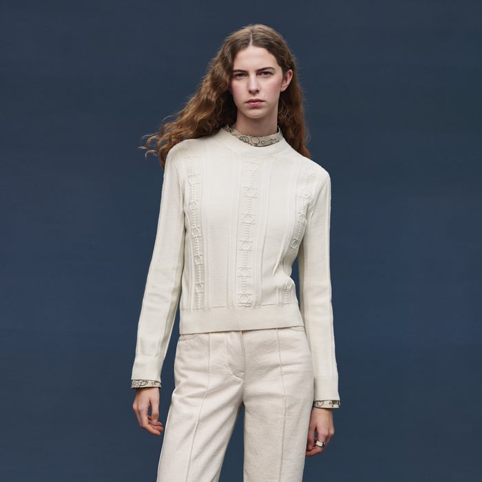 Blanc Naturel Long-sleeve Sweater