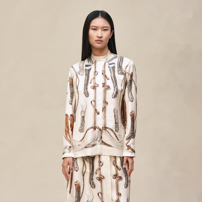 Beige Parchemin "A Propos De Bottes" Shirt
