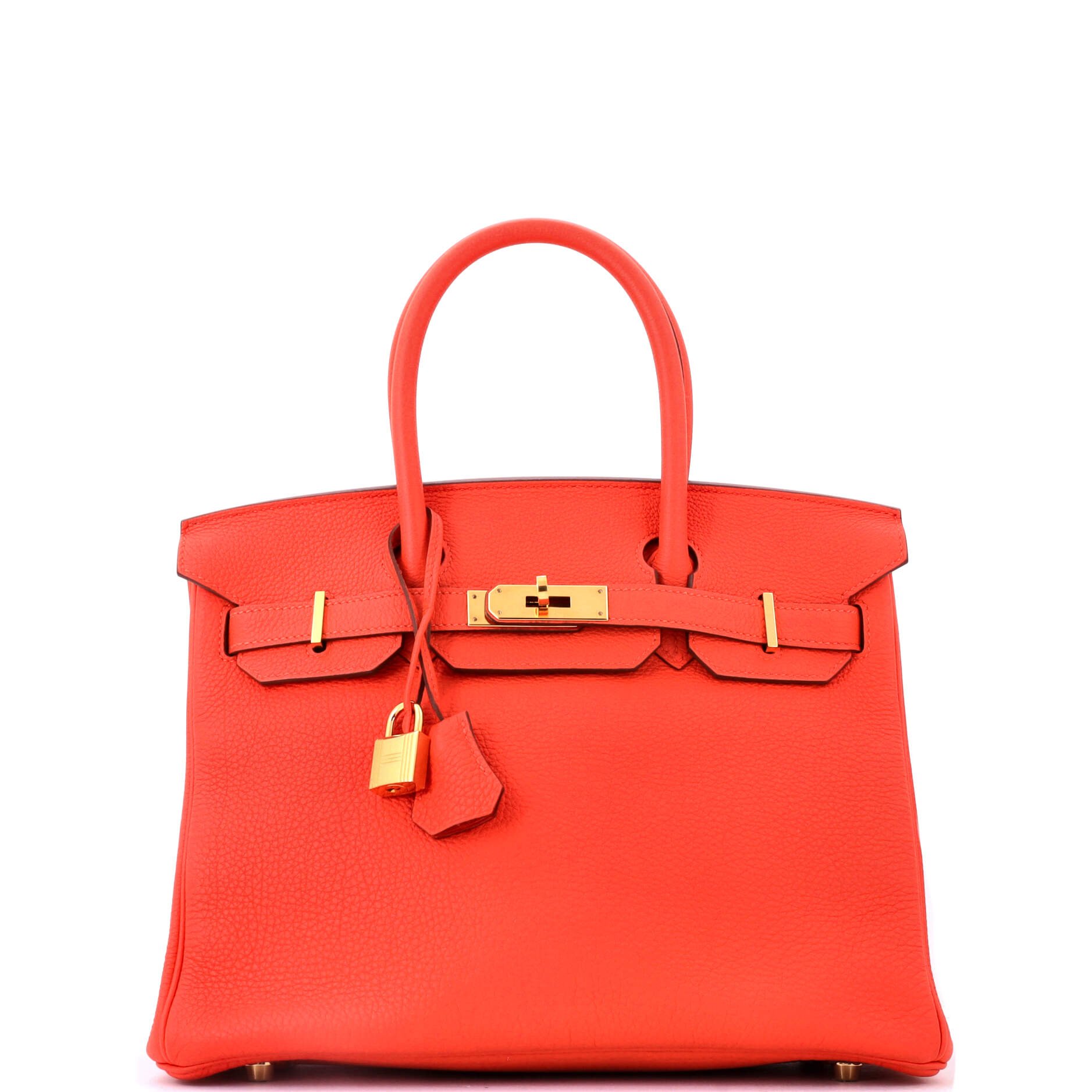 Birkin Handbag Orange Poppy Togo with Gold Hardware 30