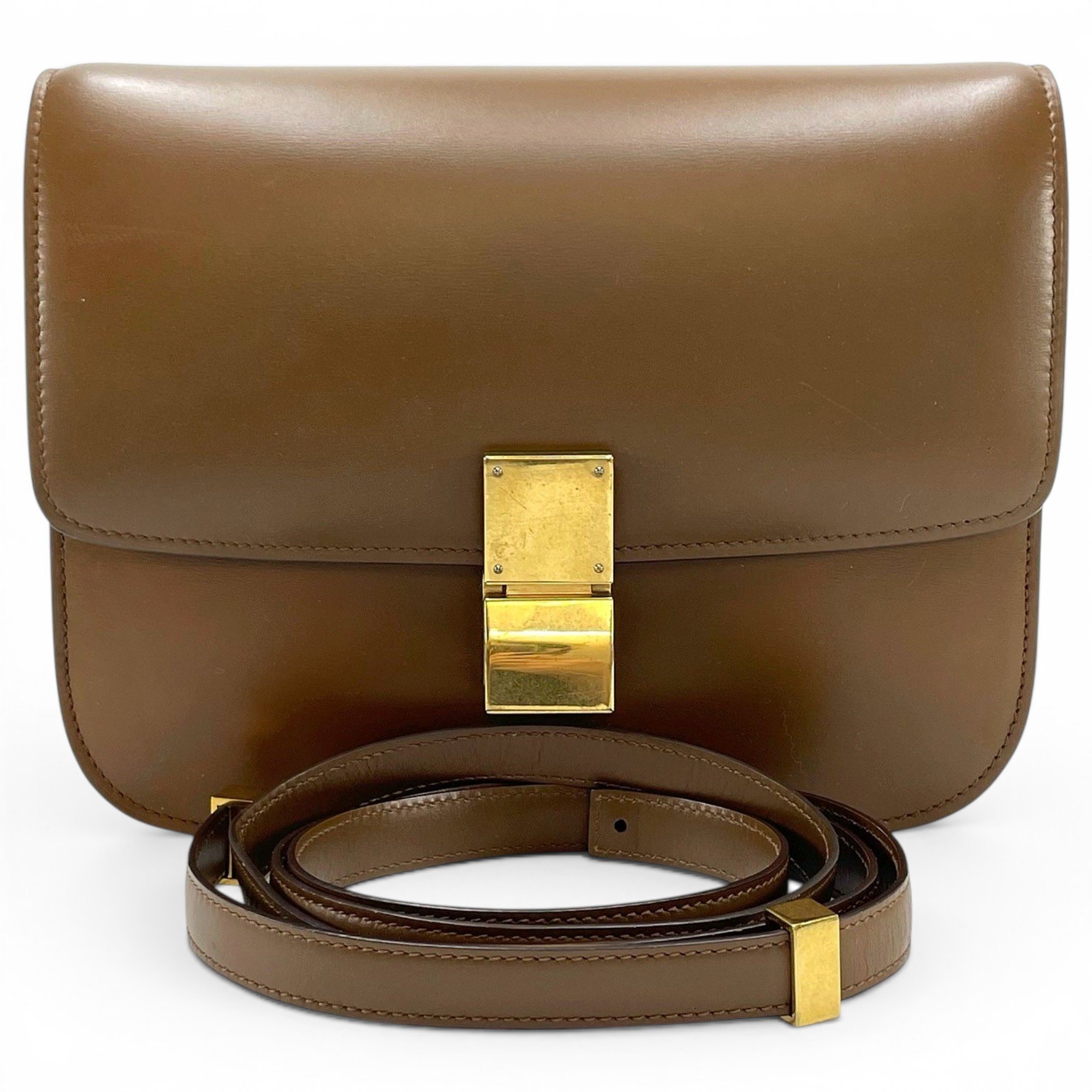Classic leather crossbody bag