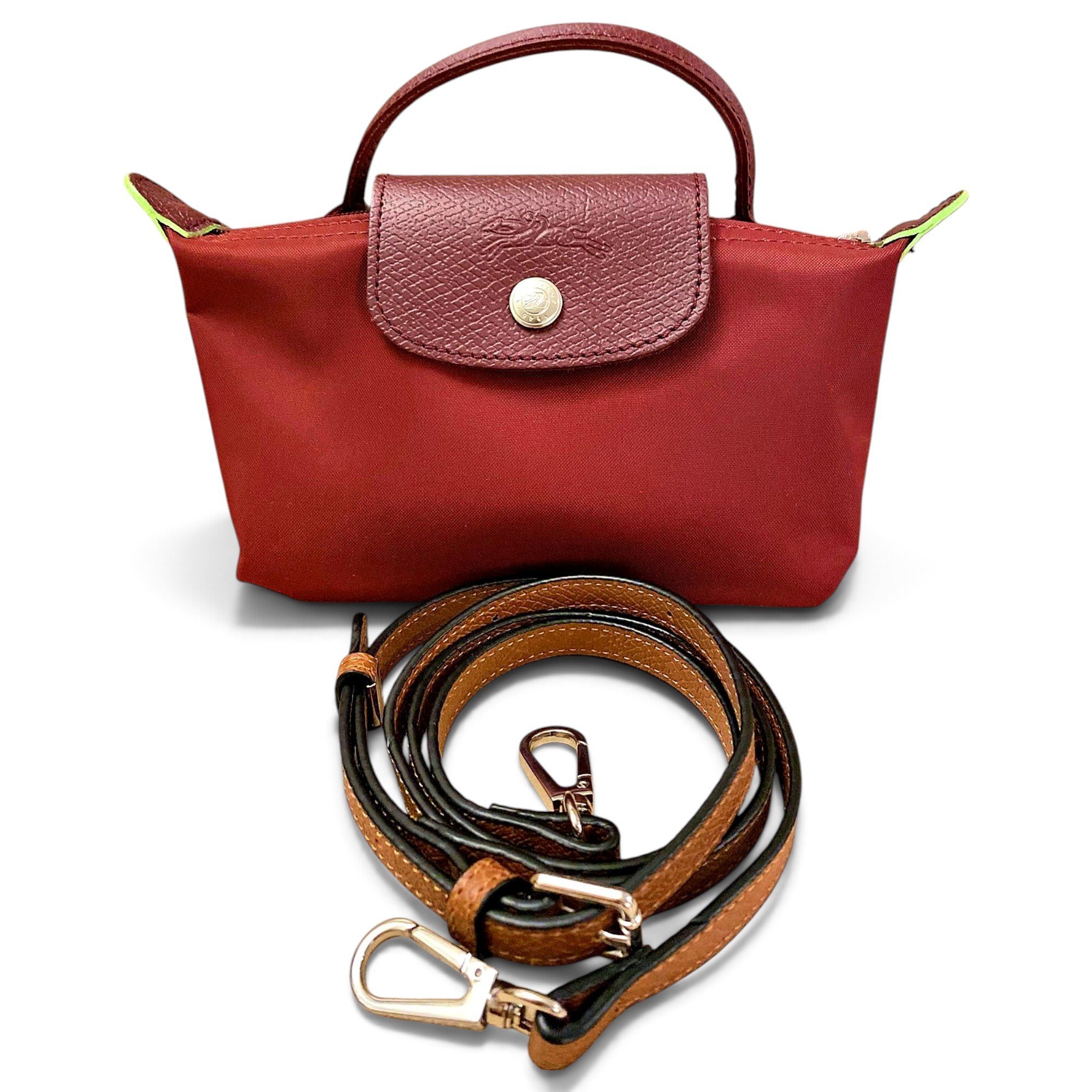Pliage leather mini bag