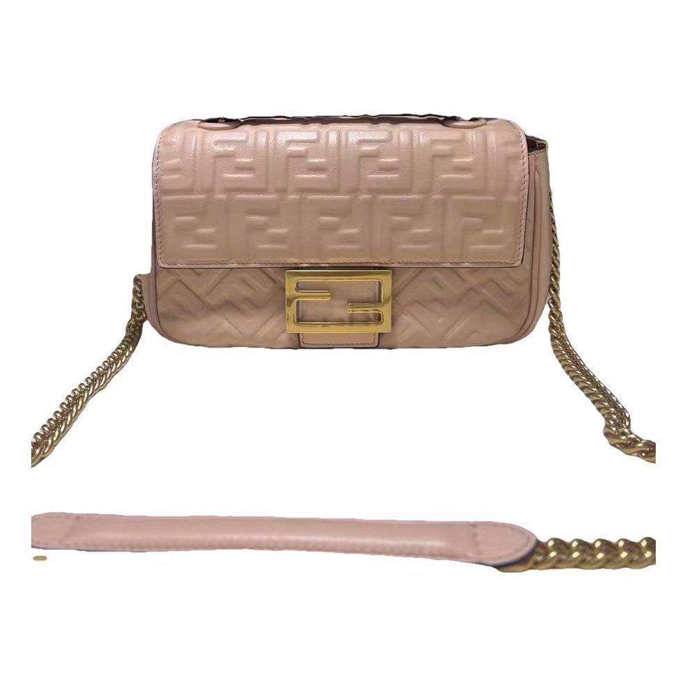 Baguette Chain Midi leather crossbody bag