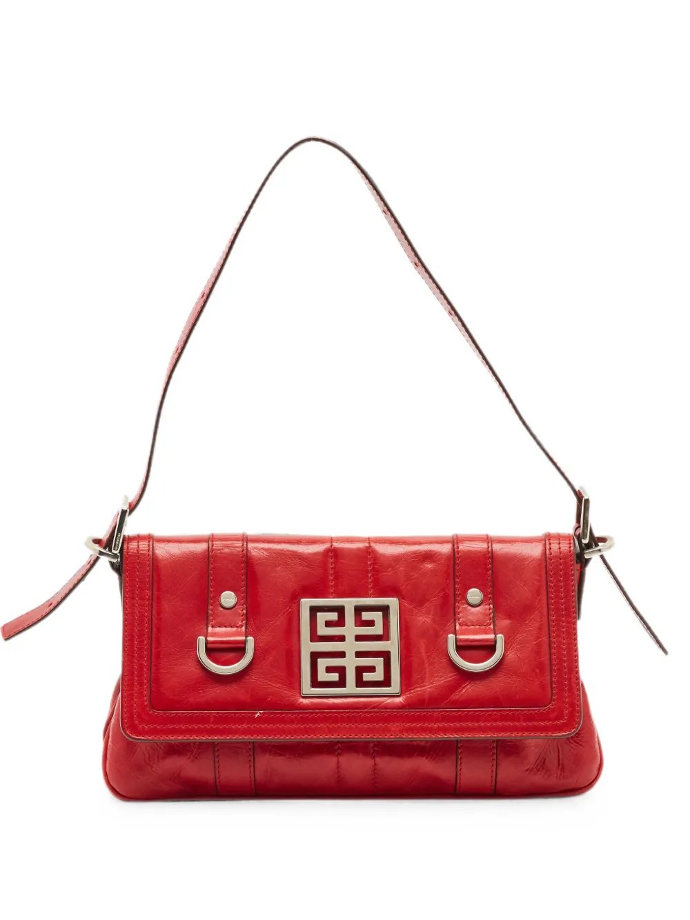Logo flap shoulder bag