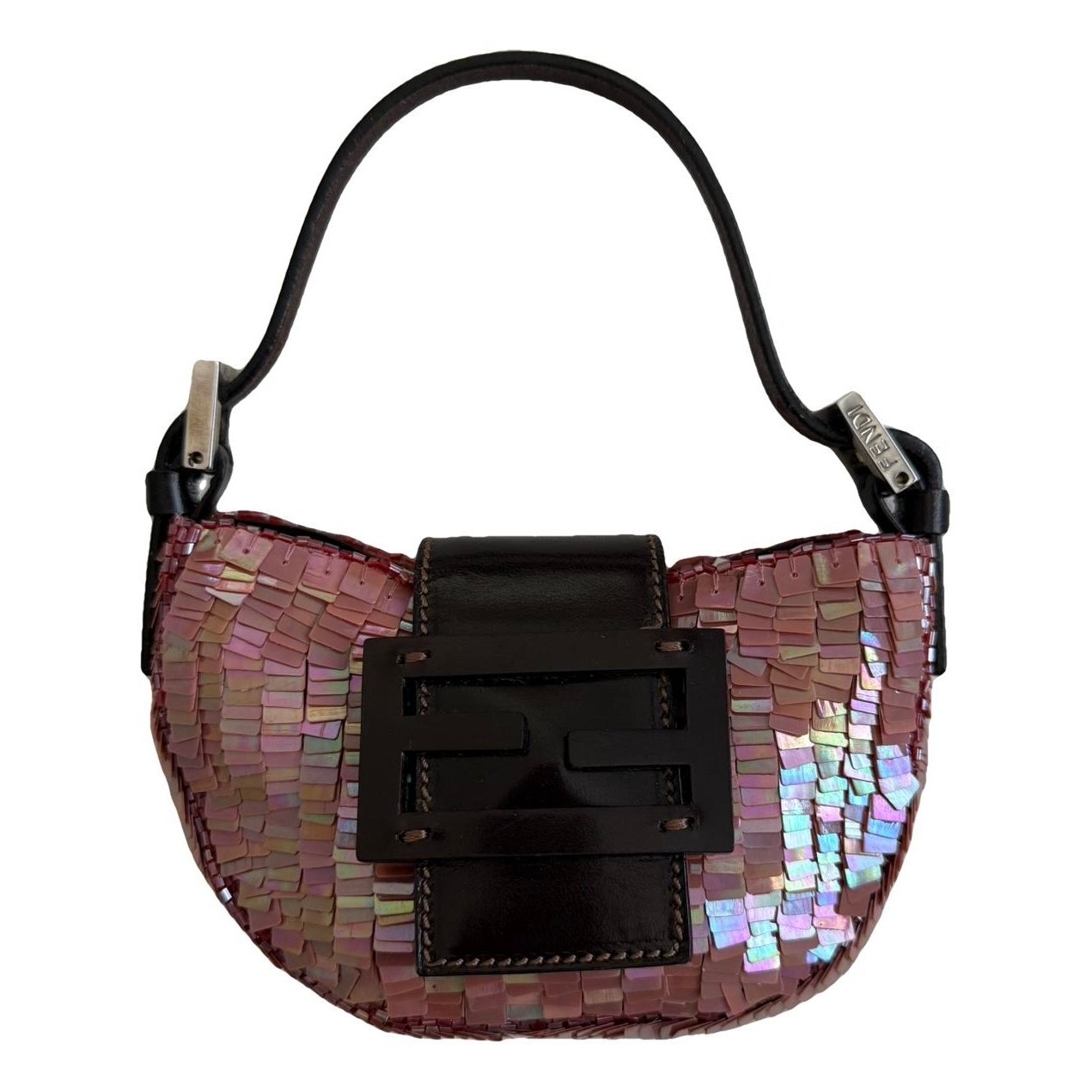 Croissant Vintage glitter handbag